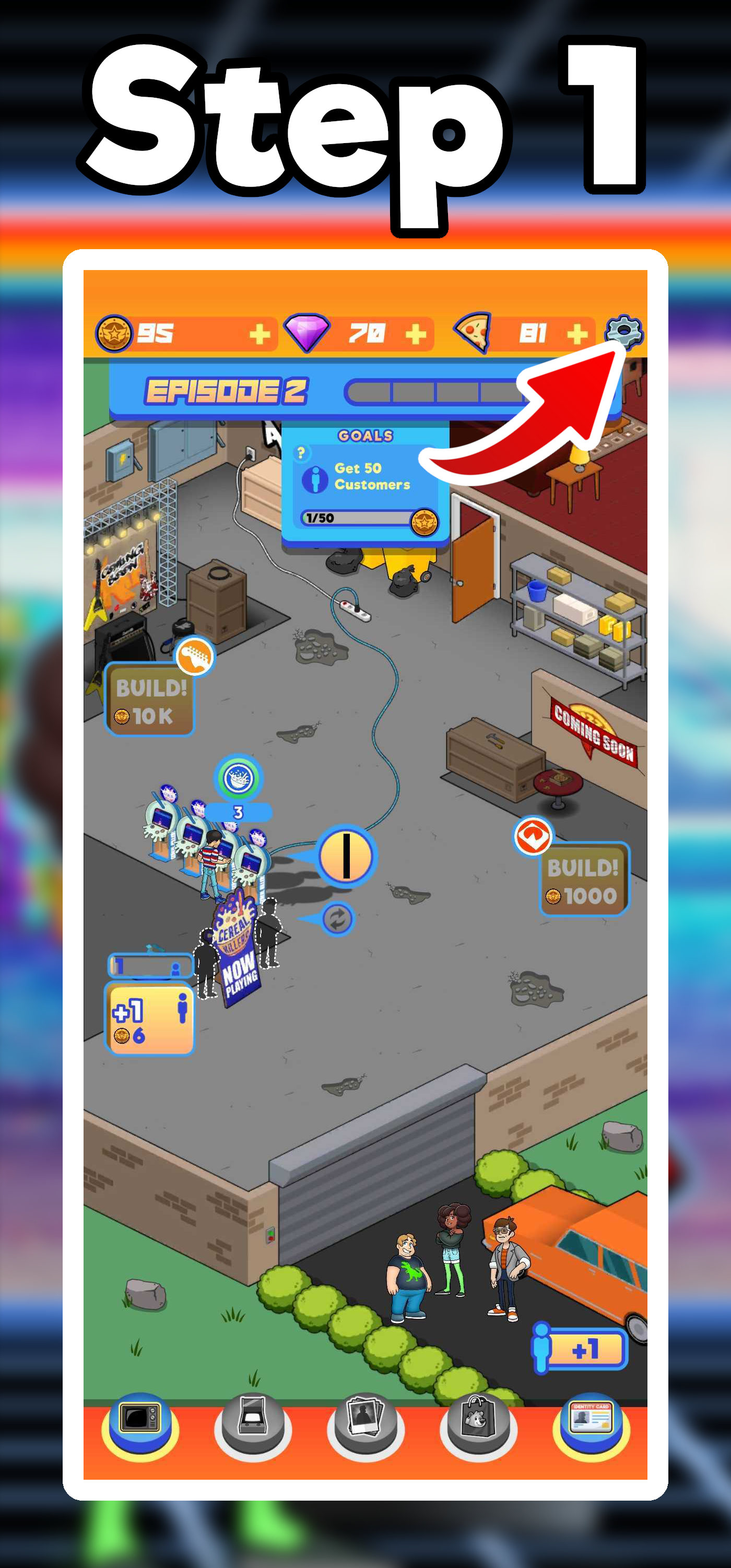 My Arcade Empire Account Deletion Step 1 - Settings Menu